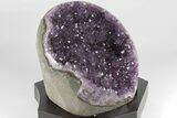 Amethyst Cluster With Wood Base - Uruguay #199809-1